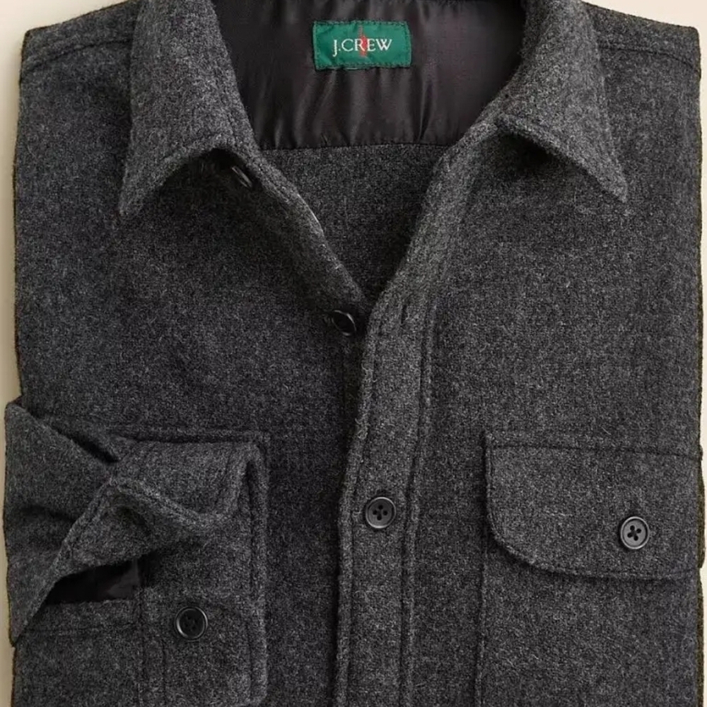 J. Crew Men's Charcoal Shirt Jacket